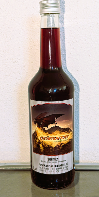 0,5 Liter Grüntenfeuer 28 % Vol. 